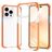 Mobigear Full Bumper iPhone 14 Pro Max Hardcase Back cover Antiurto - Trasparente / Arancione