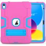 Mobigear ShieldStand iPad 10 (2022) Case Plastic / Silicone Back cover + Stand - Blue / Magenta