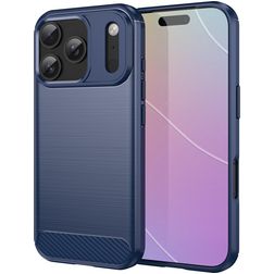 Mobigear Brushed Slim iPhone 18 Pro Flexibilní TPU Zadní kryt - Modrá