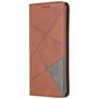 Mobigear Rhombus Slim Huawei P40 Pro Knížkové pouzdro - Hnědá