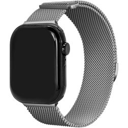 Mobilize RVS Milanesisk loop Apple Watch Armband Magnetlås - 42/41/40/38 mm - Silver