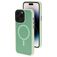 Mobiparts Hardcover iPhone 14 Pro Max MagSafe Kova Suojakuori - Satin Light Green