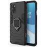 Mobigear Armor Ring OnePlus 8T Hårdt Bagsidecover Stødsikkert med ringholder - Sort