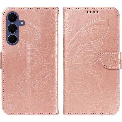 Mobigear Butterfly Samsung Galaxy S26 FE Wallet case - Rose Gold