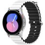Mobigear Ocean Silikon Smartwatch Řemínek Přezka - 22 mm - Černá / Bílá