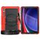 Mobigear SureGrip Xtreme Samsung Galaxy Tab S9 Ultra Plastica rigida / Silicone Back cover + Tracolla + Supporto - Nero / Rosso
