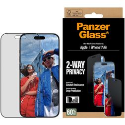PanzerGlass Ultra-Wide Fit iPhone Air Tvrzené sklo Ochrana displeje Privacy - kompatibilní s pouzdry + Instalační rámeček - Černá