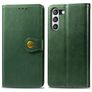 Mobigear Snap Button Samsung Galaxy S21 FE Wallet case - Green