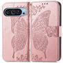 Mobigear Butterfly Google Pixel 10 Pro XL Lompakkokotelo + Setelitasku - Ruusukulta