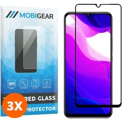 Mobigear Premium Xiaomi Mi 10 Lite Härdat glas Skärmskydd - Skalvänligt - Svart (3-pack)