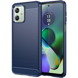 Mobigear Brushed Slim Motorola Moto G54 Flexibel TPU Skal - Blå