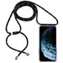 Mobigear Lanyard iPhone 11 Pro Max Flexibel TPU Skal med rem - Transparent / Svart