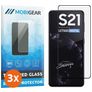 Mobigear Premium Samsung Galaxy S21 Panssarilasi Näytönsuoja - Suojakuoren kanssa yhteensopiva - Musta (3 kpl)