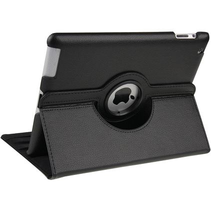 Mobigear DuoStand iPad 2 (2011) Roterande Plånboksfodral - Svart