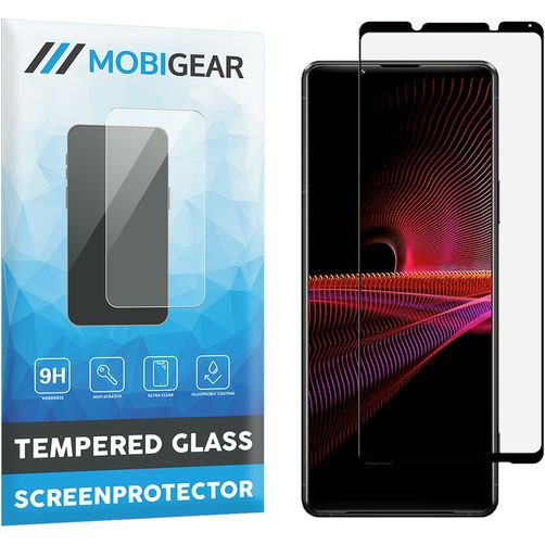 Mobigear Premium Sony Xperia 1 III Härdat glas Skärmskydd - Skalvänligt - Svart