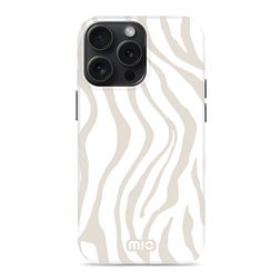 MIO iPhone 15 Pro MagSafe Hårdt Bagsidecover - Sandy Zebra