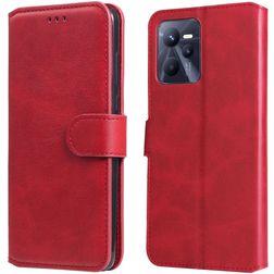 Mobigear Wallet Realme C35 Pungetui med Seddelrum - Rød