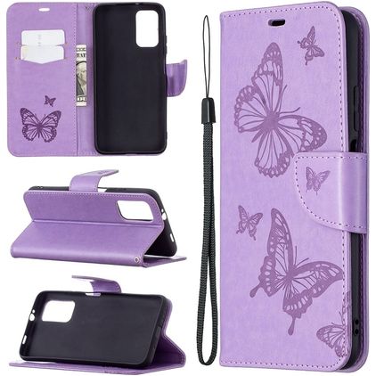 Mobigear Butterfly POCO M3 Capa livro Carteira - Roxo