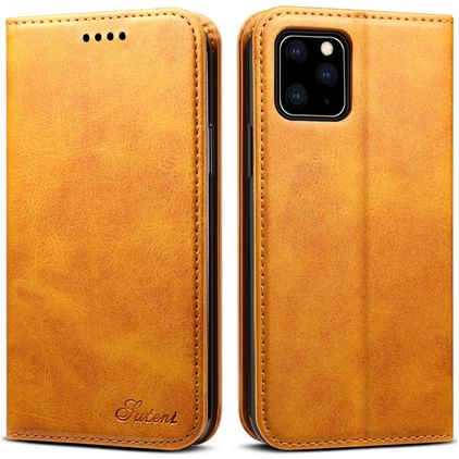 Suteni Art iPhone 11 Capa livro Carteira - Conhaque