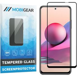 Mobigear Premium Xiaomi Redmi Note 10 4G Tempered Glass Screen Protector - Case Friendly - Black