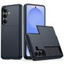 Mobigear Card Samsung Galaxy S26 Hard Case Back cover Shockproof with Card Holder - Blue