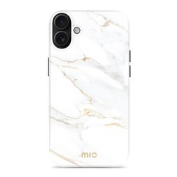 MIO iPhone 16 Plus MagSafe Hårdt Bagsidecover - White Marble