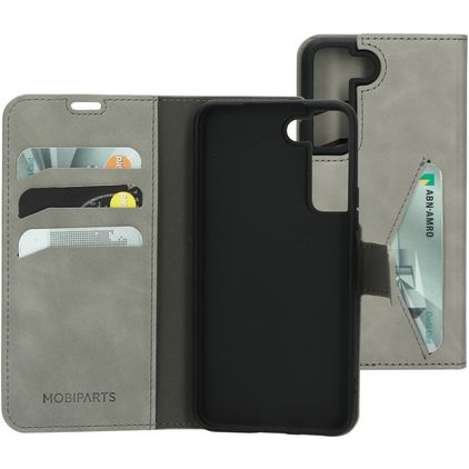 Mobiparts Classic Wallet Samsung Galaxy S22 Funda tipo libro Cartera - Granite Grey
