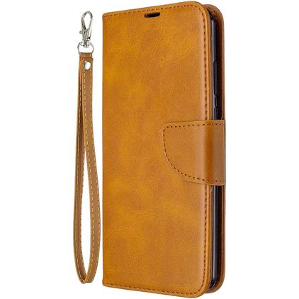 Mobigear Excellent Huawei Y6p Cover a libro portafoglio - Cognac
