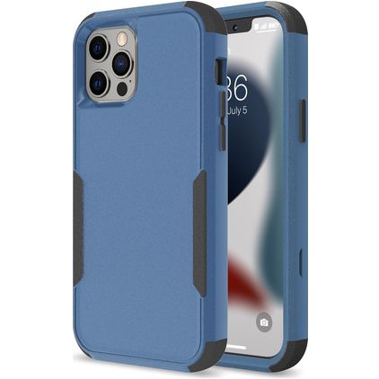 Mobigear Ultra Tough iPhone 14 Hardcase Back cover Antiurto - Nero / Blu