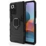 Mobigear Armor Ring Xiaomi Redmi Note 10 Pro Hårdt Bagsidecover Stødsikkert med ringholder - Sort