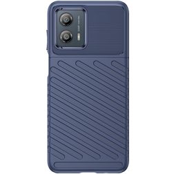 Mobigear Groove Motorola Moto G53 5G Fleksibel TPU Bagsidecover - Blå