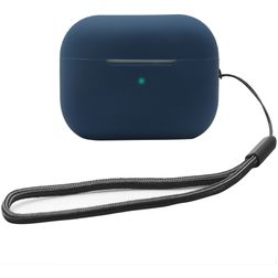 Mobigear Lanyard Apple AirPods Pro 2 Cover Silicone flessibile - Blu scuro
