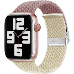 Mobigear Braided Dual Nylon Apple Watch Řemínek Zaklapávací spona - 49/46/45/44 mm - Fialová / Hvězdně bílá