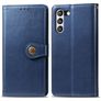 Mobigear Snap Button Samsung Galaxy S21 FE Capa livro Carteira - Azul
