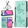 Mobigear Butterfly Samsung Galaxy A33 Lompakkokotelo + Setelitasku - Turkoosi