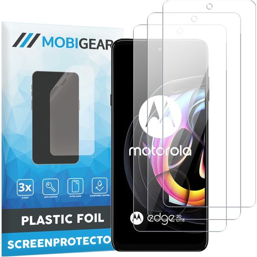 Mobigear Motorola Edge 20 Lite Näytönsuoja Kalvo - Suojakuoren kanssa yhteensopiva (3 kpl)