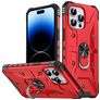 Mobigear Armor Ring iPhone 14 Pro Max Funda Plástico rígido Carcasa Antigolpes con anillo - Rojo