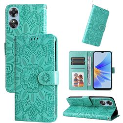 Mobigear Sunflower OPPO A17 Lompakkokotelo + Setelitasku - Vihreä