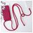 Mobigear Lanyard Card iPhone 15 Plus Silicone Cover con cordino e portacarte - Bordeaux