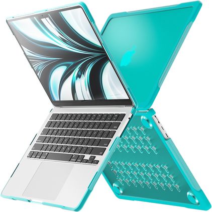 Mobigear Shockproof Pro MacBook Air 13 pollici (2022-2026) Cover rigida per MacBook - Verde - Modello A2681 / A3113 / A3240 / A3449