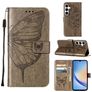 Mobigear Butterfly Samsung Galaxy A35 Lompakkokotelo + Setelitasku - Harmaa