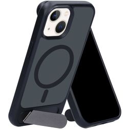 Mobiparts Hardcover iPhone 13 MagSafe Hardcase Back cover con supporto - Satin Black