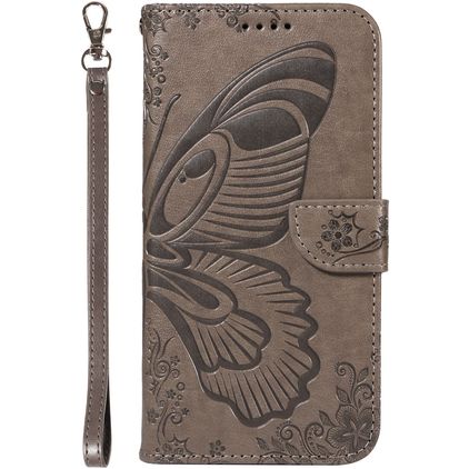 Mobigear Butterfly Samsung Galaxy S25 Plus Wallet case - Grey