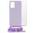 Mobilize Lanyard Gelly Samsung Galaxy A32 5G TPU flexível Capa com cordão - Pastel Purple