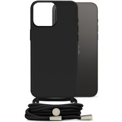 Mobilize Lanyard Gelly iPhone 14 Pro Max Flexibel TPU Skal med rem - Svart