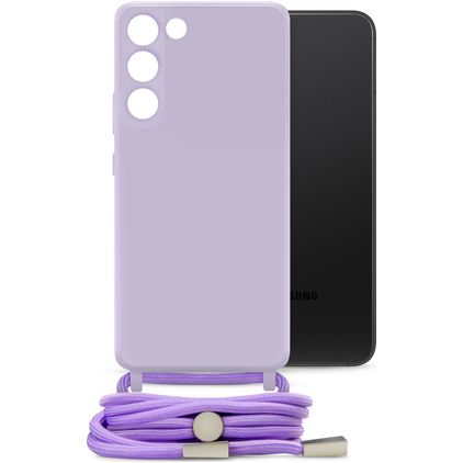 Mobilize Lanyard Gelly Samsung Galaxy S22 Plus Fleksibel TPU Cover med snor - Pastel Purple