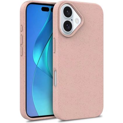 Mobigear Bio iPhone 16 Plus Ekologický materiál Zadní kryt - Růžová