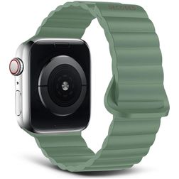 Decoded Traction Loop Silikon Apple Watch Armband Magnetlås - 49/46/45/44 mm - Sage Leaf