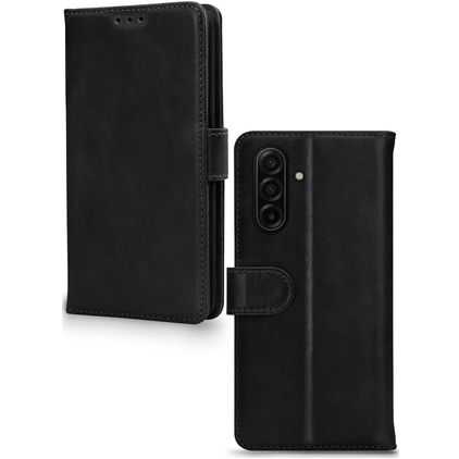 Mobilize Wallet Samsung Galaxy A17 Ægte læder Pungetui med Seddelrum - Sort