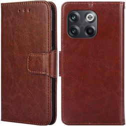Mobigear Wallet OnePlus 10T Plånboksfodral med sedelfack - Brun